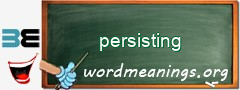 WordMeaning blackboard for persisting